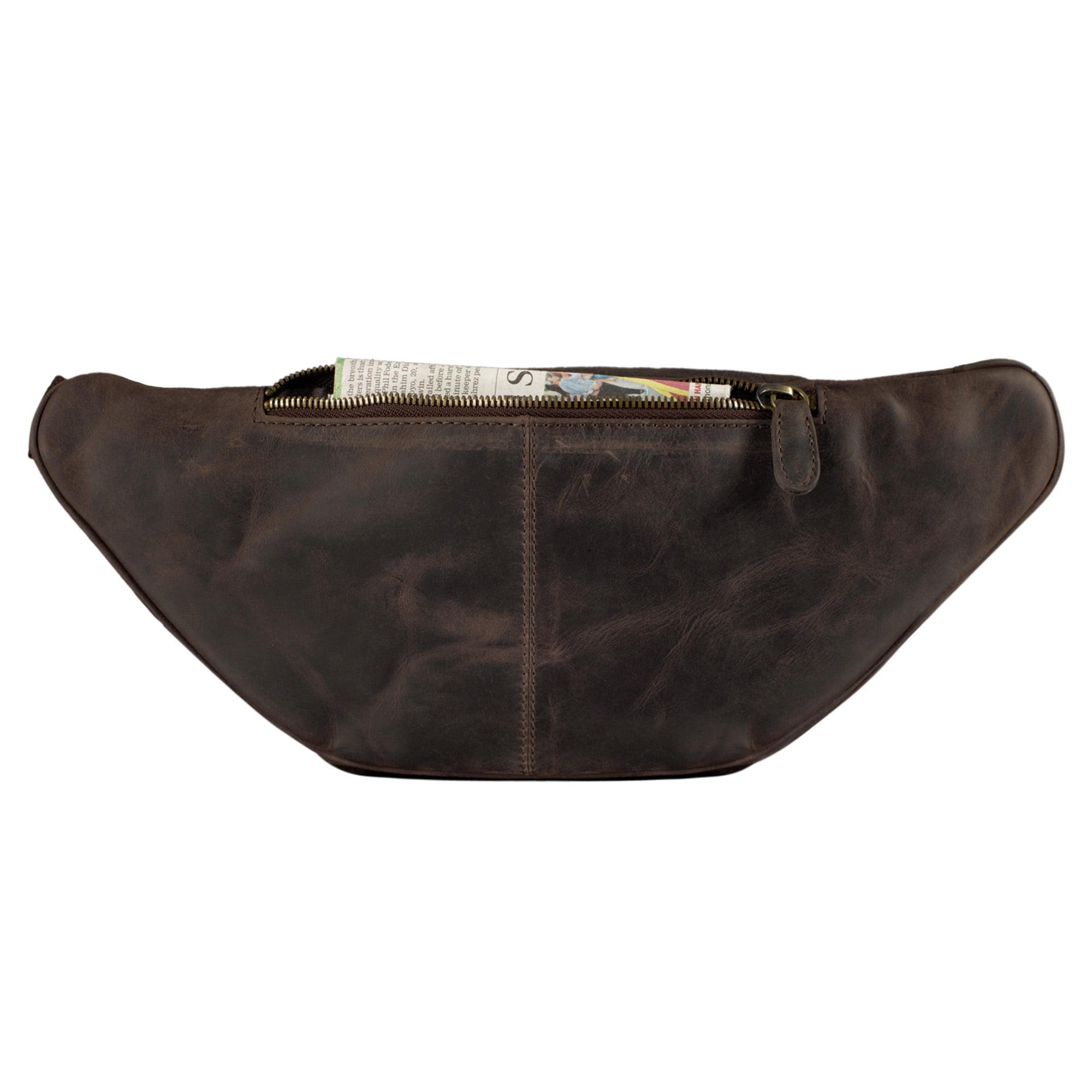 Große Bauchtasche Dunkelbraun