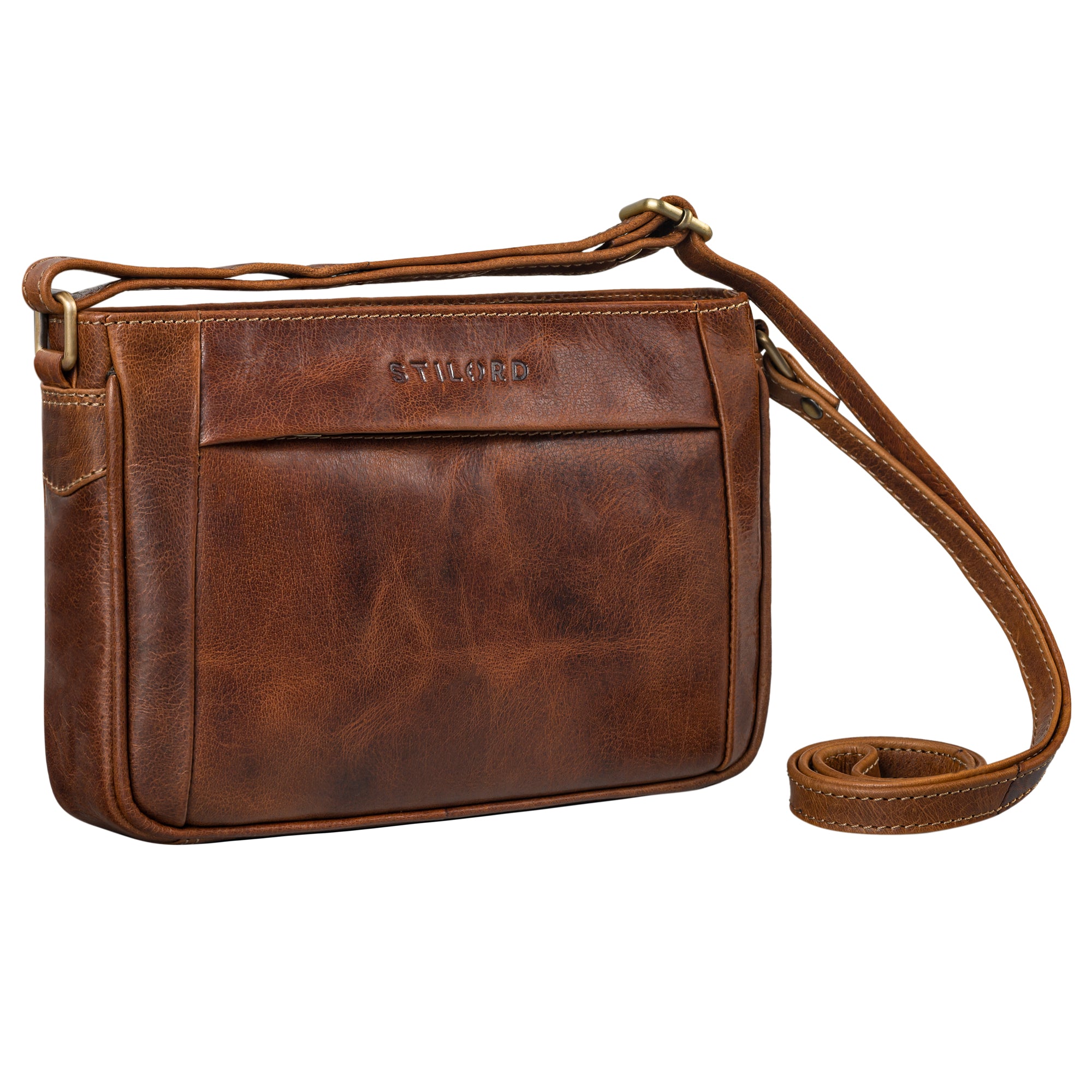 Braune Echtleder Handtasche für Damen