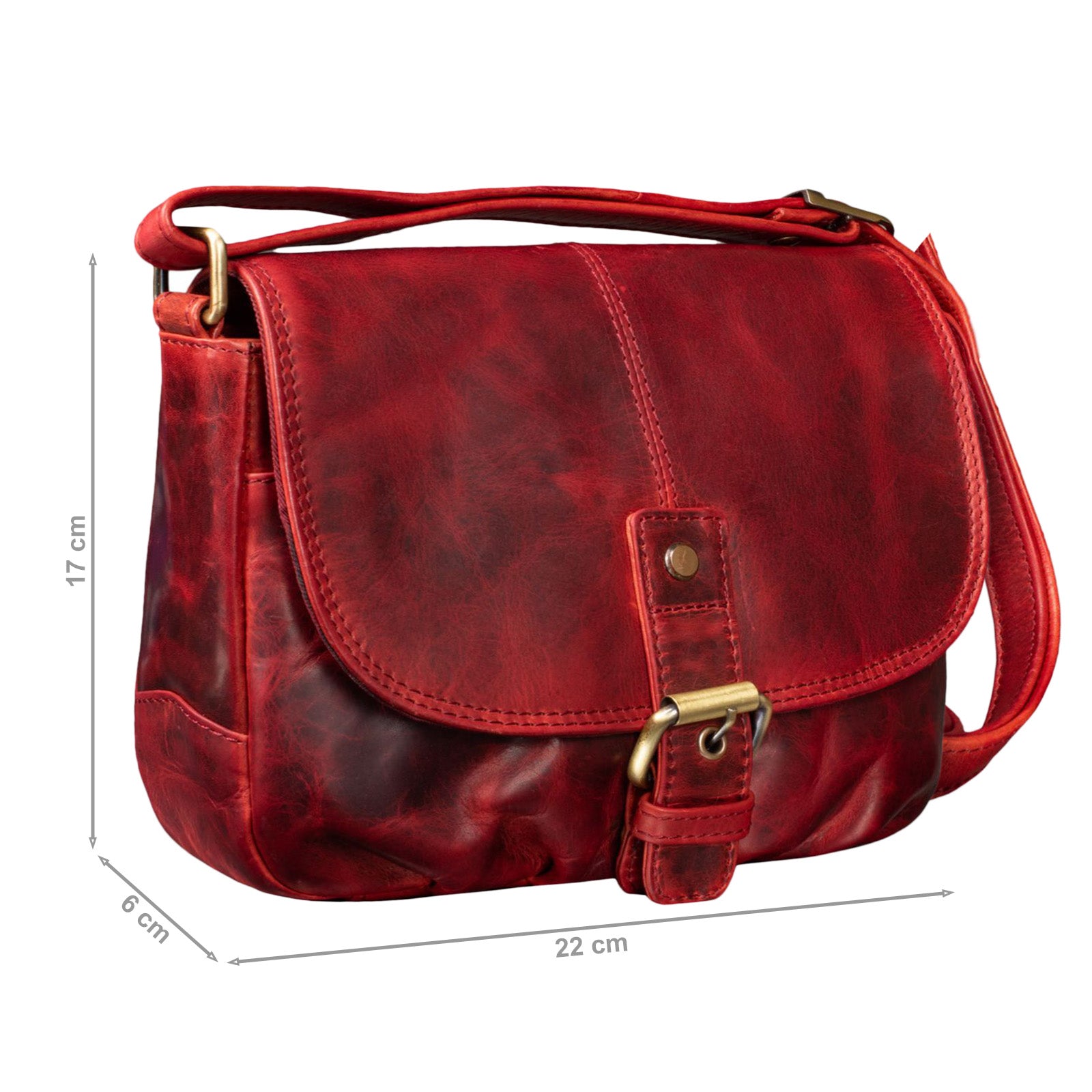 Leder Handtasche Klein Schwarz