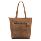 Shopper Leder braun aus der Rückansicht