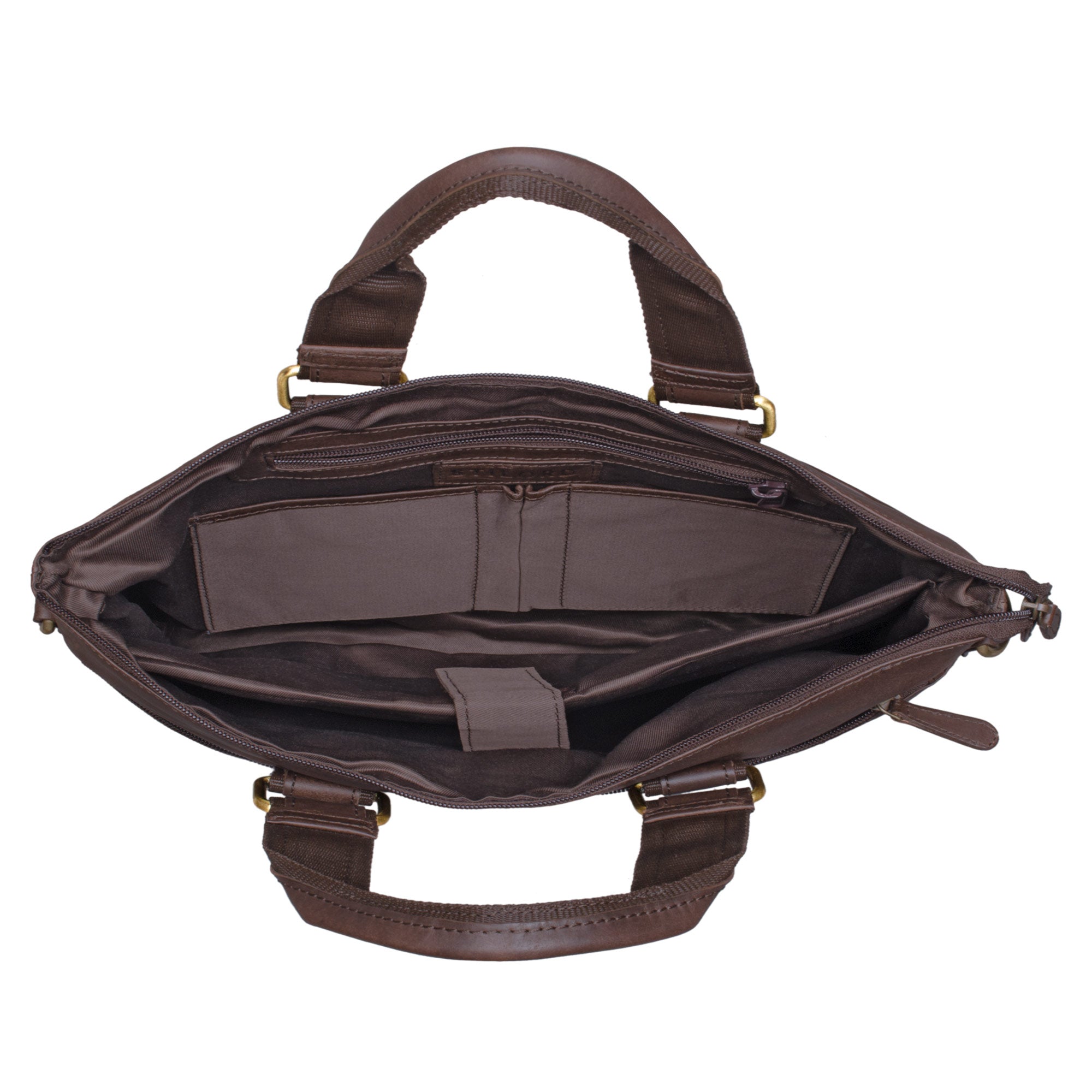 Laptoptasche klein Leder braun
