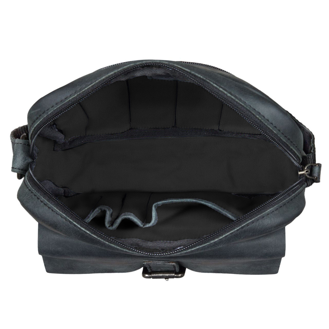 Damen Umhängetasche Leder schwarz