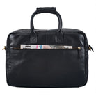 Leder Crossbody Bag Vintage schwarz