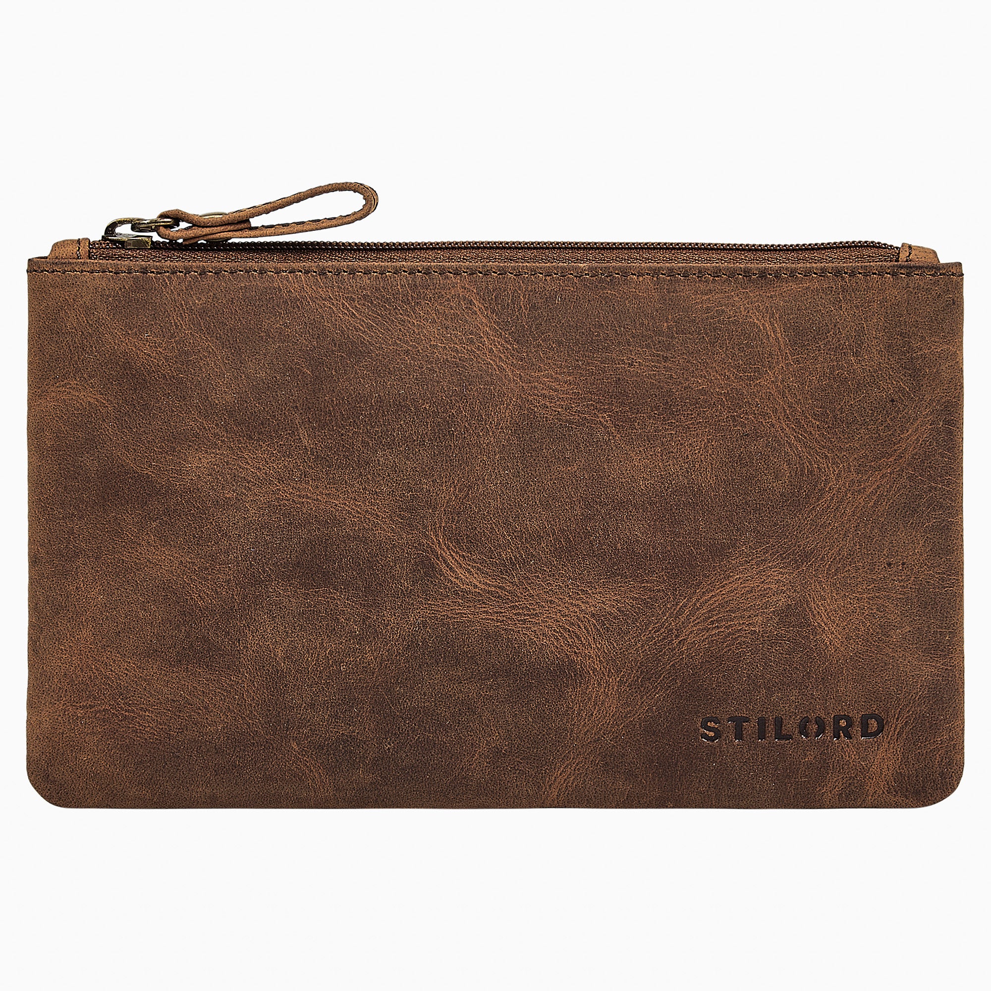 Braune Herren Banktasche Leder Retro Klein
