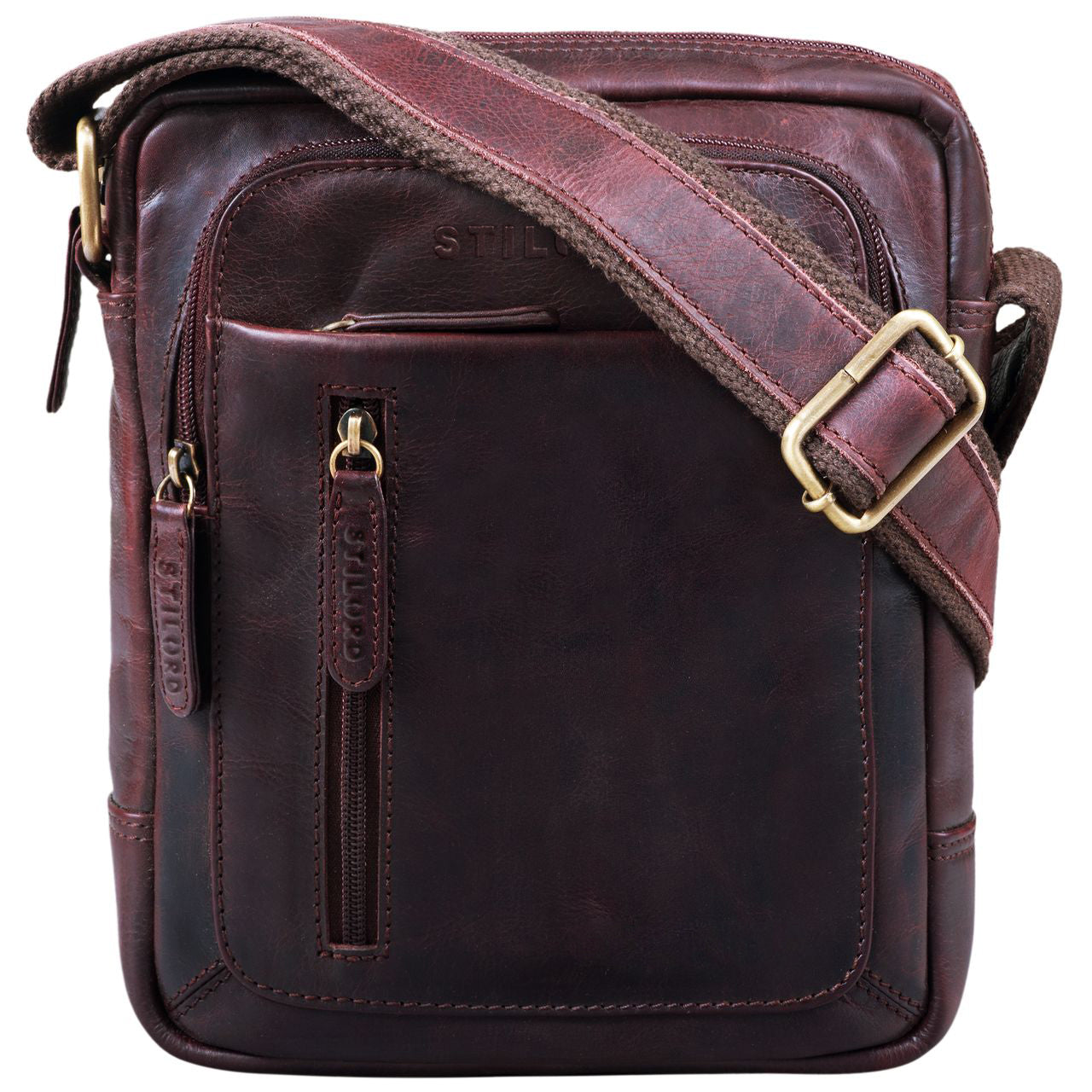 Herren Leder Umhängetasche Vintage klein