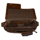 Braune Schultertasche für Herren
