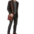 Cross Body Bag Leder Herren klein