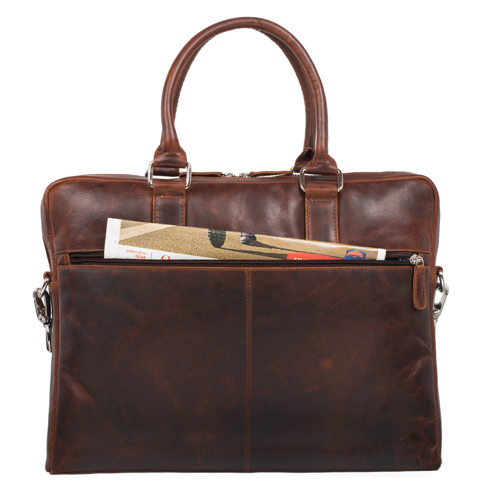 Herrenhandtasche Umhängetasche Leder braun