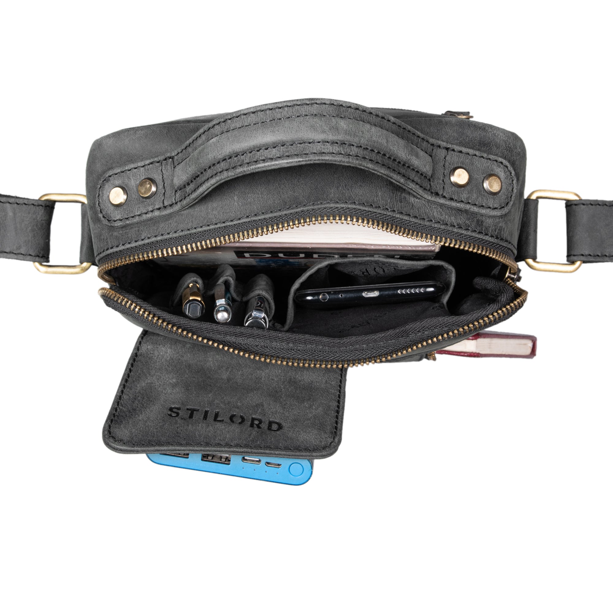 Tasche zum Umhängen Herren anthrazit