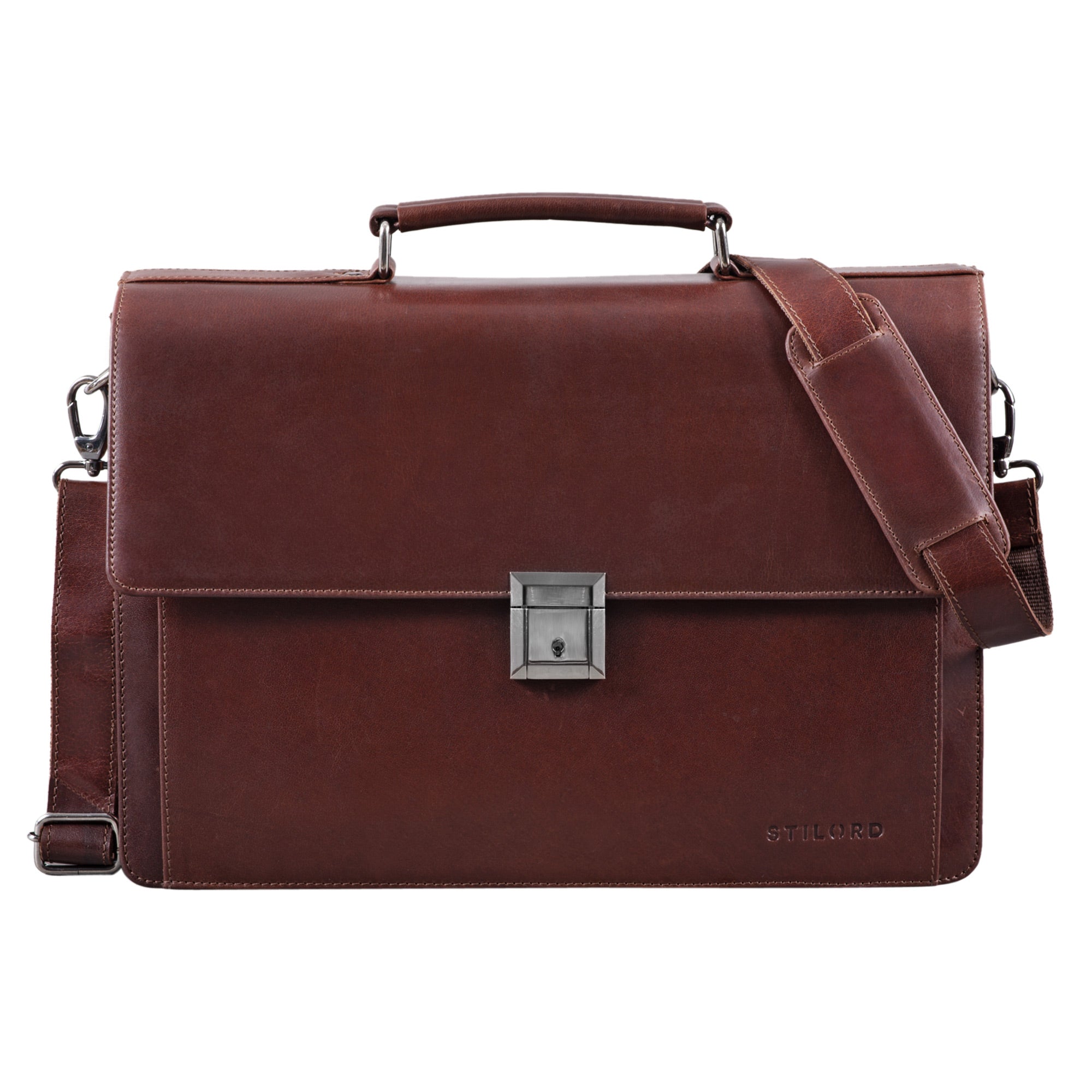 Umhängetasche Leder Business braun