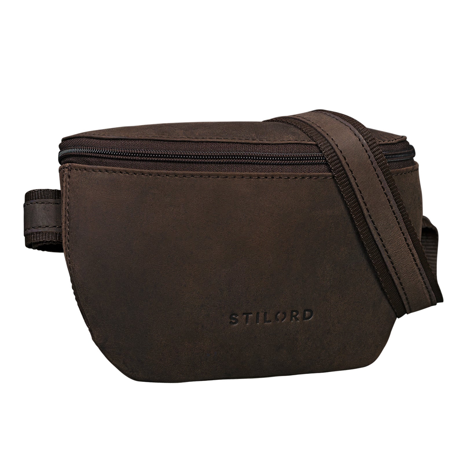 Vintage Hüfttasche dunkel-braun Leder