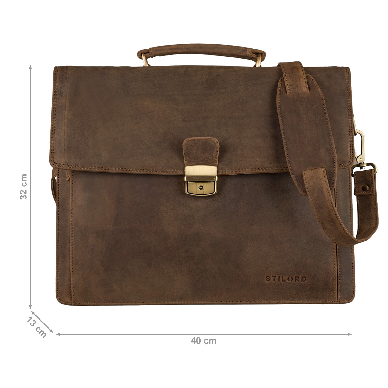 Leder Arbeitstasche Herren braun