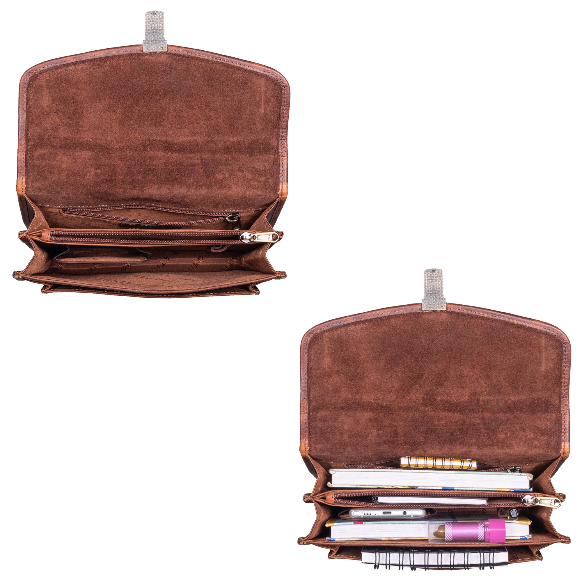 Damen Leder Tasche klein braun