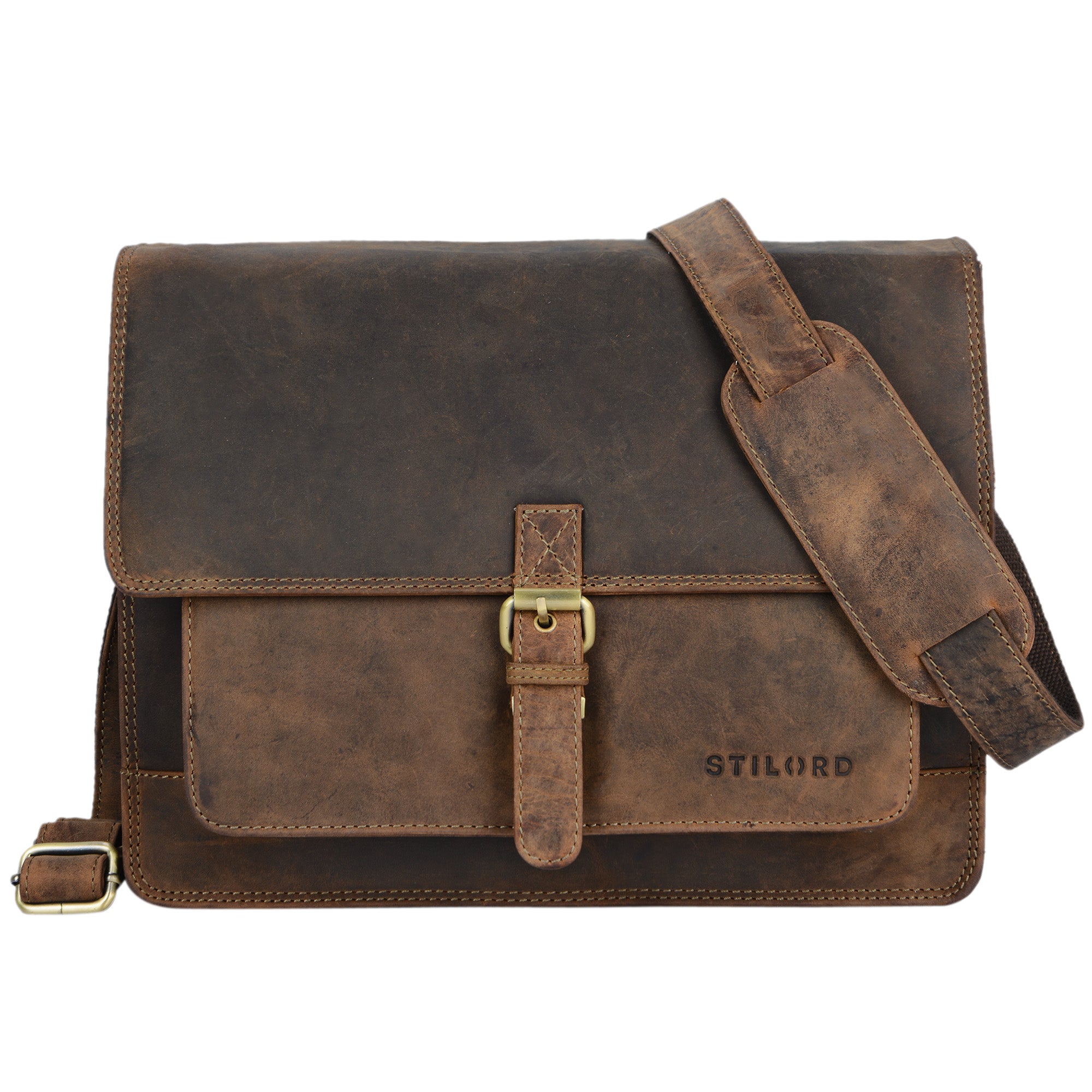Leder Aktentasche klein Vintage
