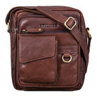 mittelgrosse Vintage Ledertasche braun