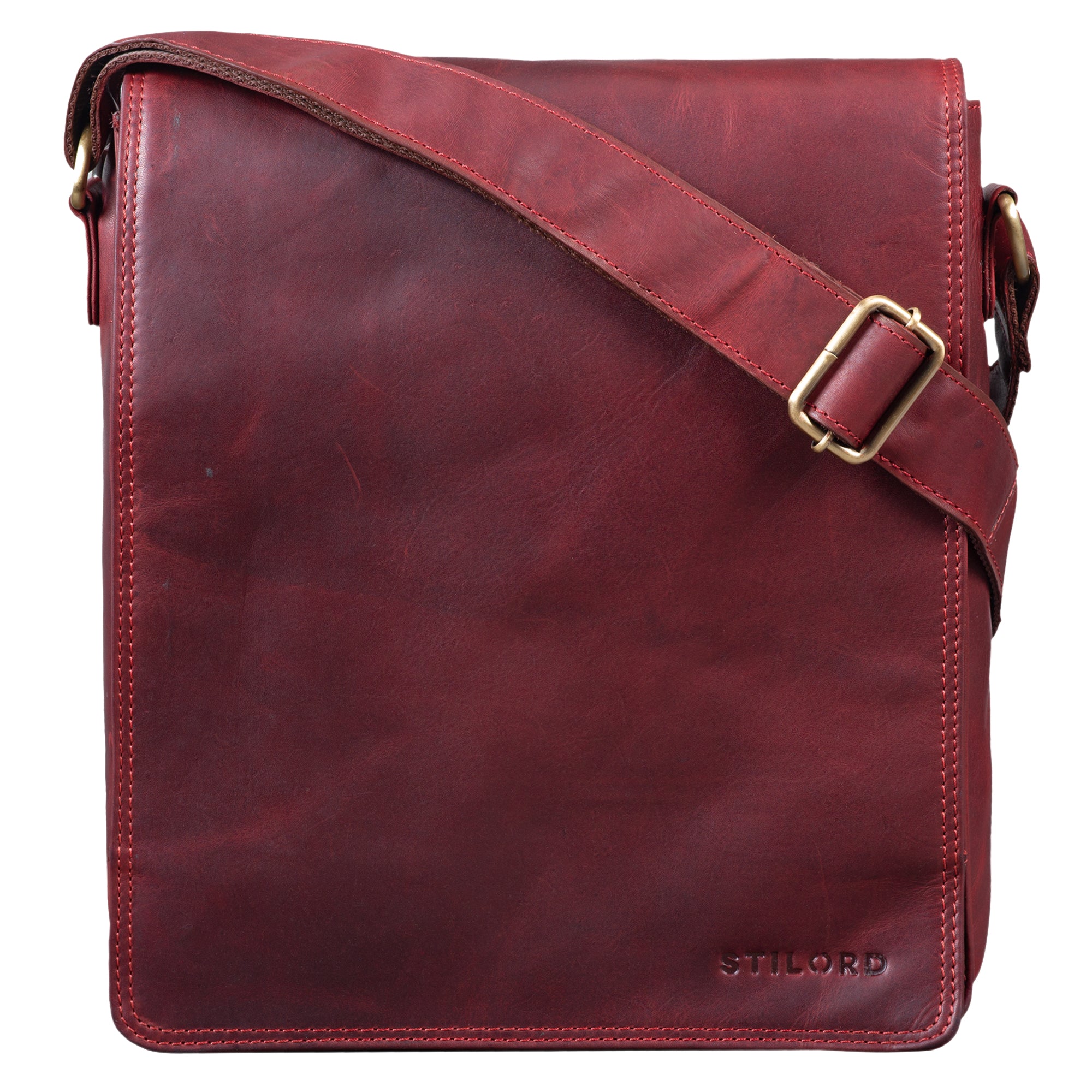 kleine ledertasche damen eckig rot