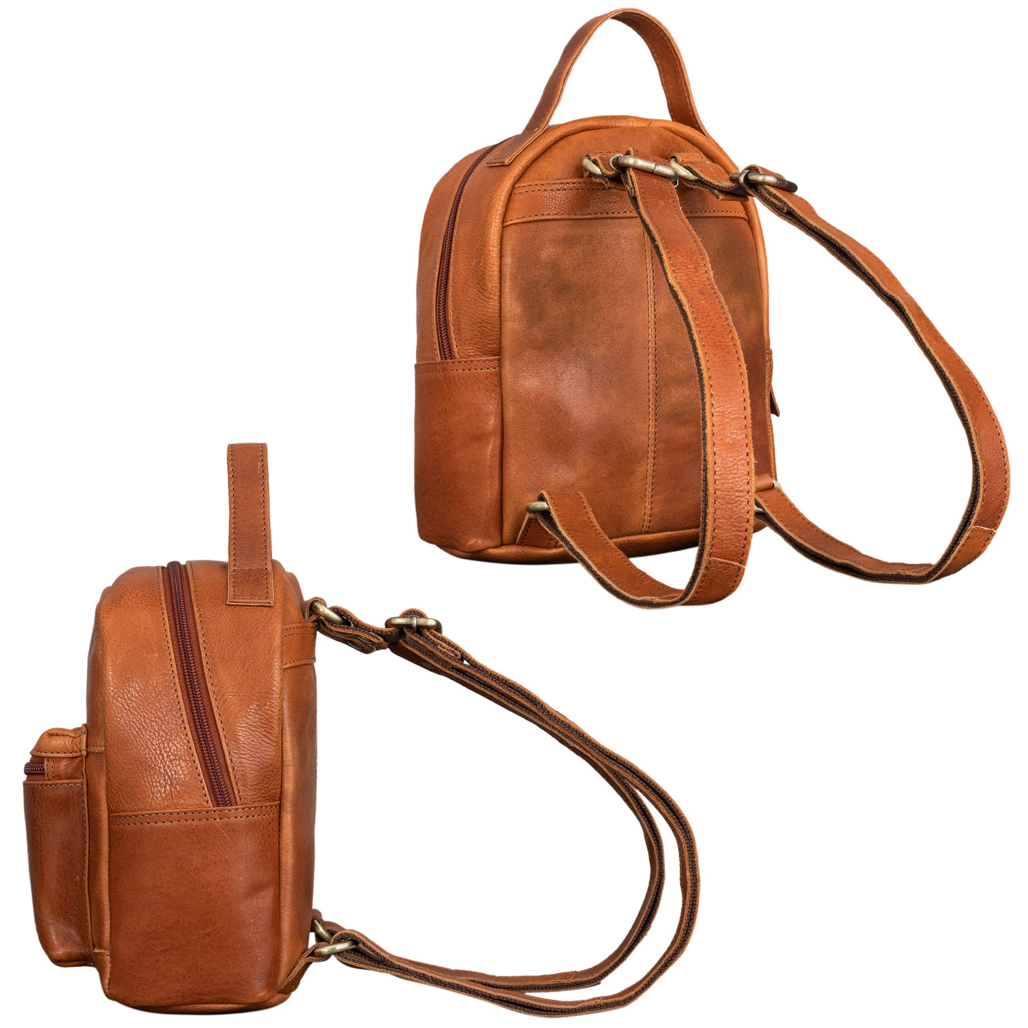 Leder Rucksack klein Damen