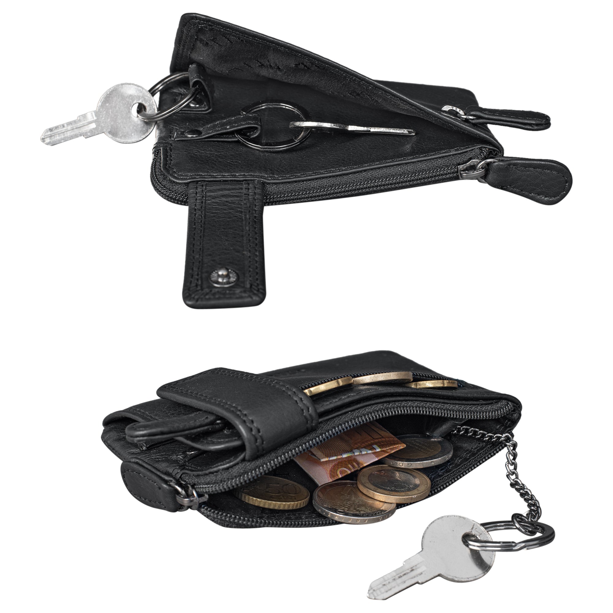 Kleines Leder Etui schwarz