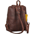 Retro Rucksack Damen Leder klein braun
