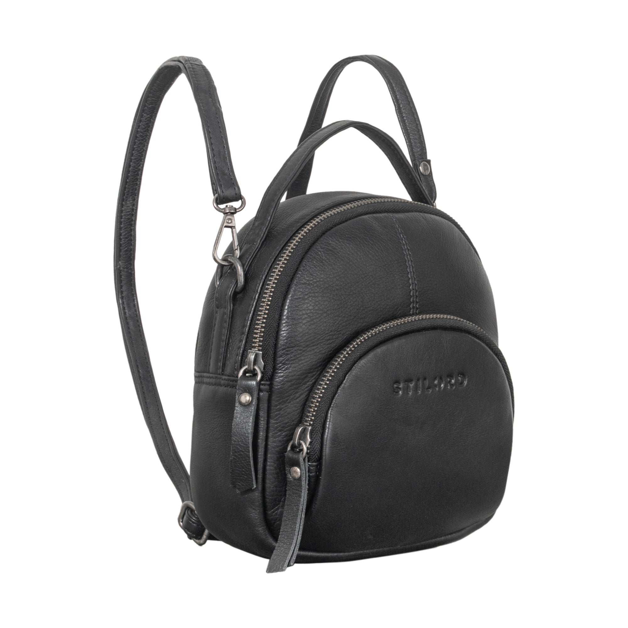 Echtleder rucksack vintage schwarz