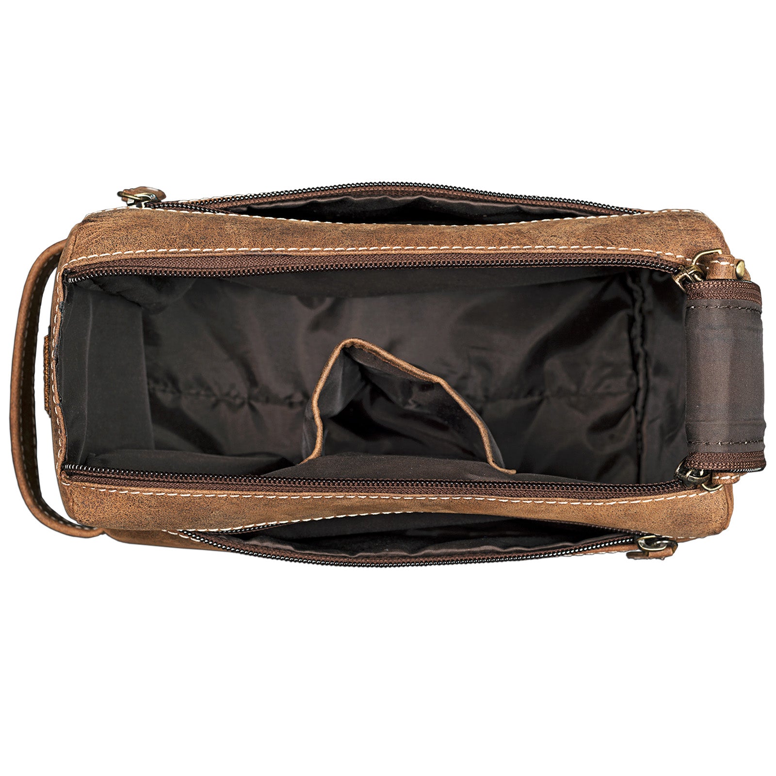 Retro Kulturtasche Leder