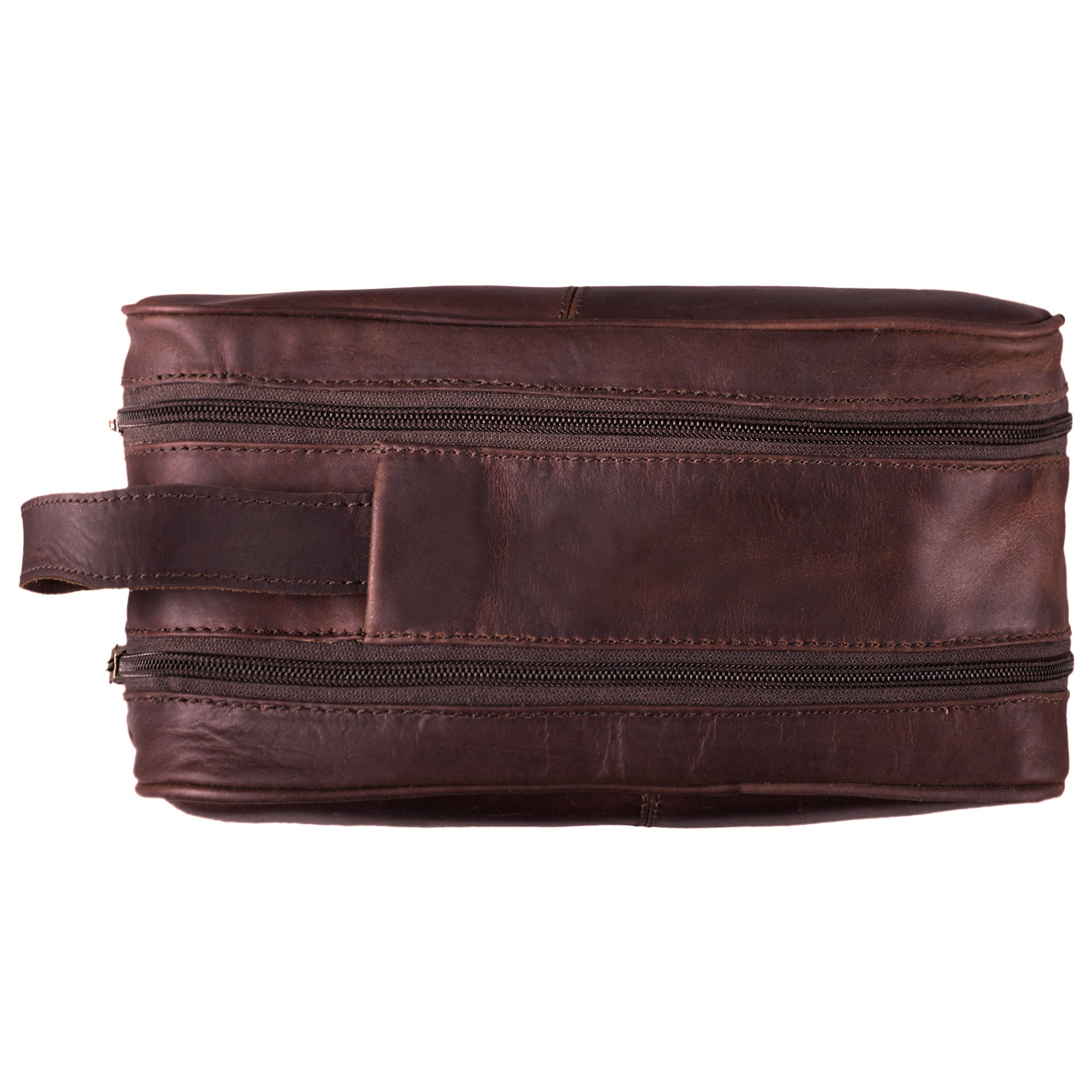 Retro Kulturtasche Waschtasche dunkelbraun