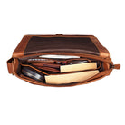 Messenger Bag groß cognac Leder