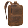 "Barney" Schmaler Laptop Rucksack 15,6 Zoll Leder für Damen und Herren