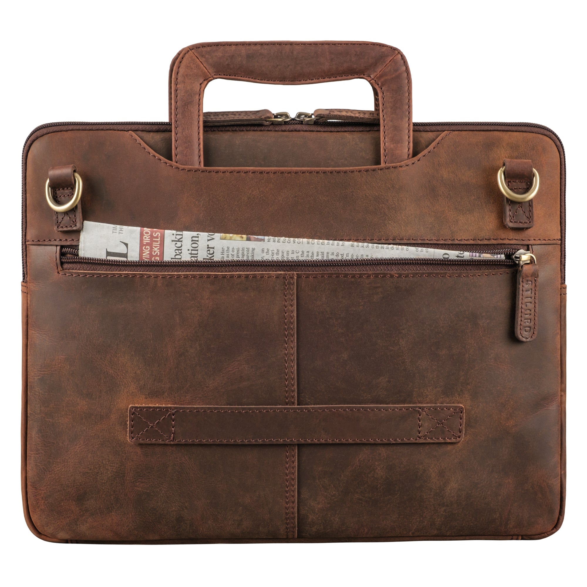 Laptop Sleeve 14 Zoll Leder Herren braun