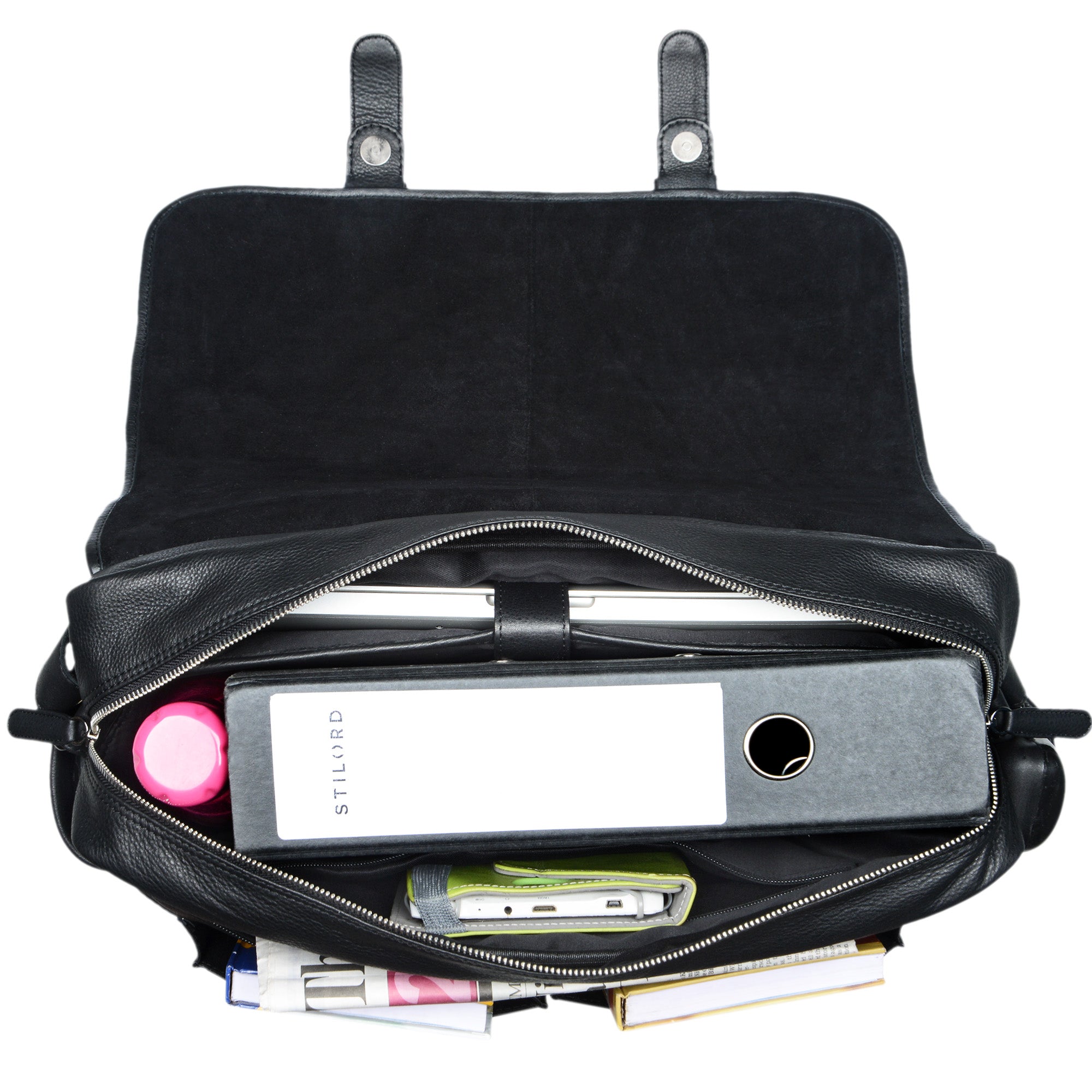Ledertasche 15.6 Zoll Laptopfach