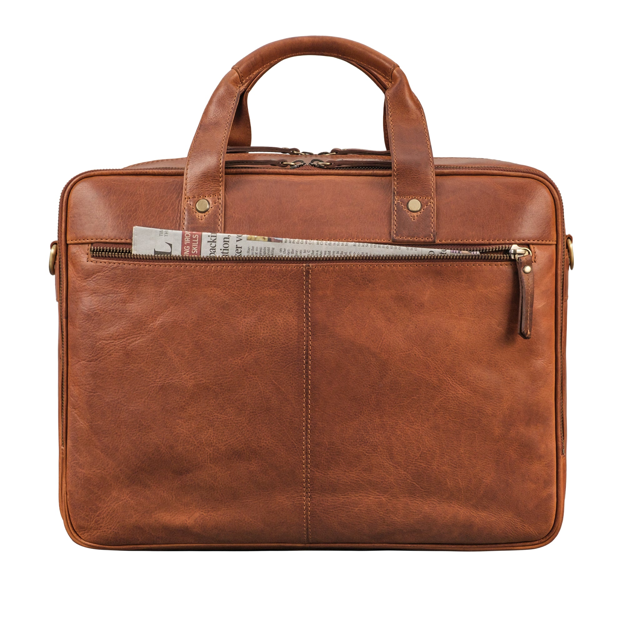 Leder Herren Aktentasche cognac