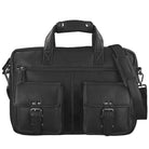 Schwarze Leder Businesstasche