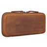 "Scotty" Leder Etui Vintage Hardcase mit Reißverschluss Federmappe
