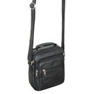 Männer Lederhandtasche schwarz