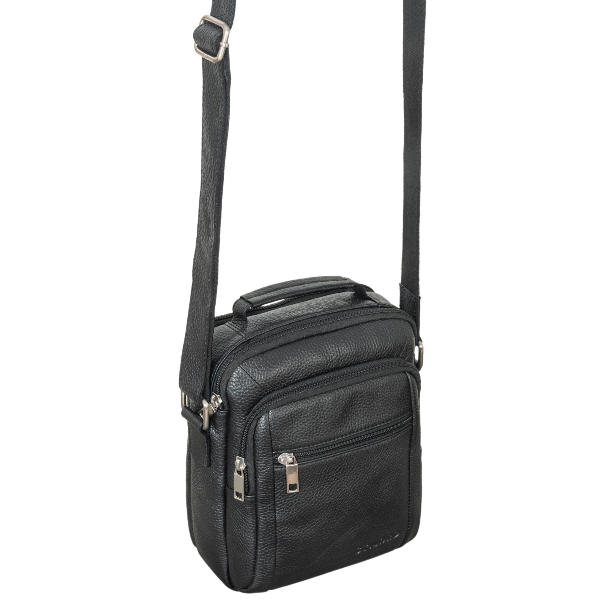 Männer Lederhandtasche schwarz