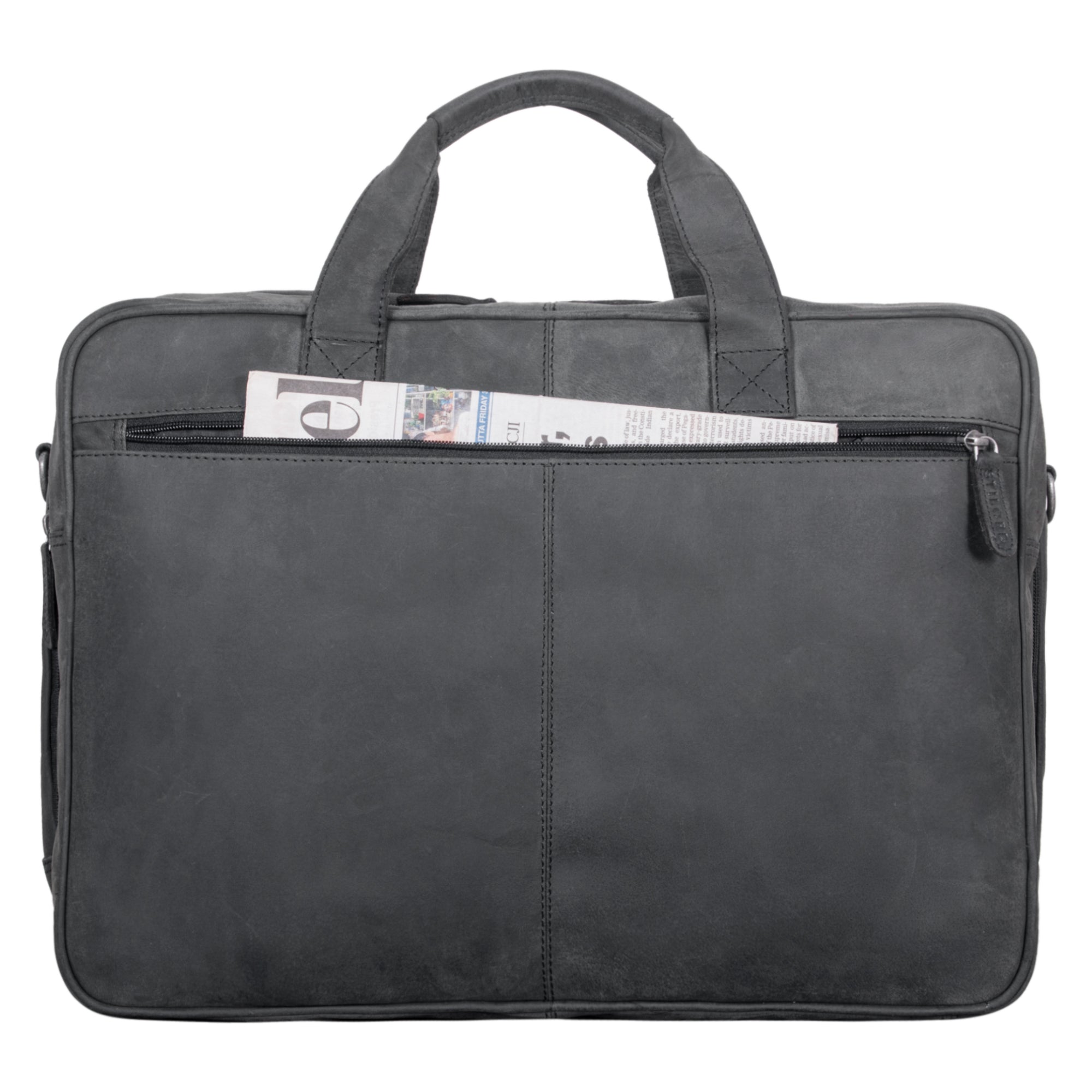 Riesige Ledertasche für 17 Zoll Notebooks