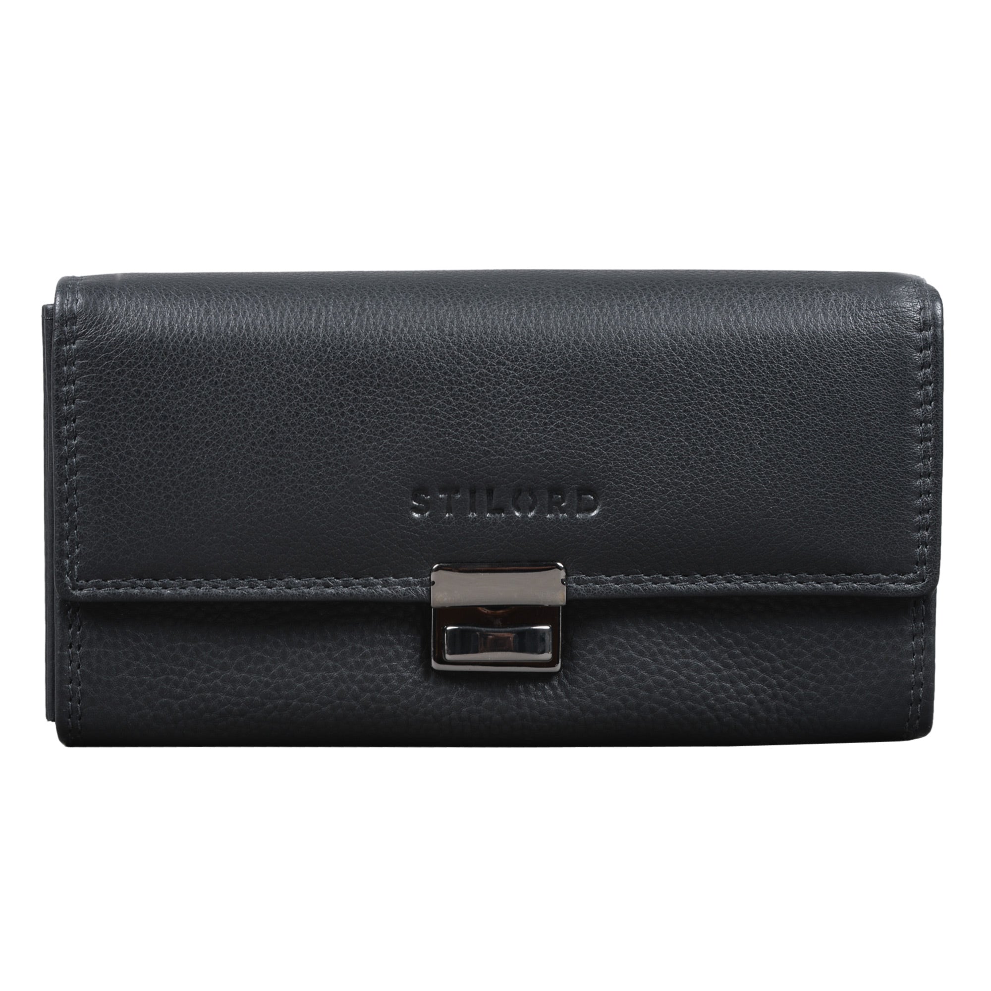 Kellner Portemonnaie Leder schwarz
