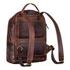 Rucksack Herren Leder Damenrucksack braun
