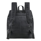 schwarzer Leder-Rucksack für Herren und Damen