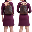 Braune Damen Lederrucksack