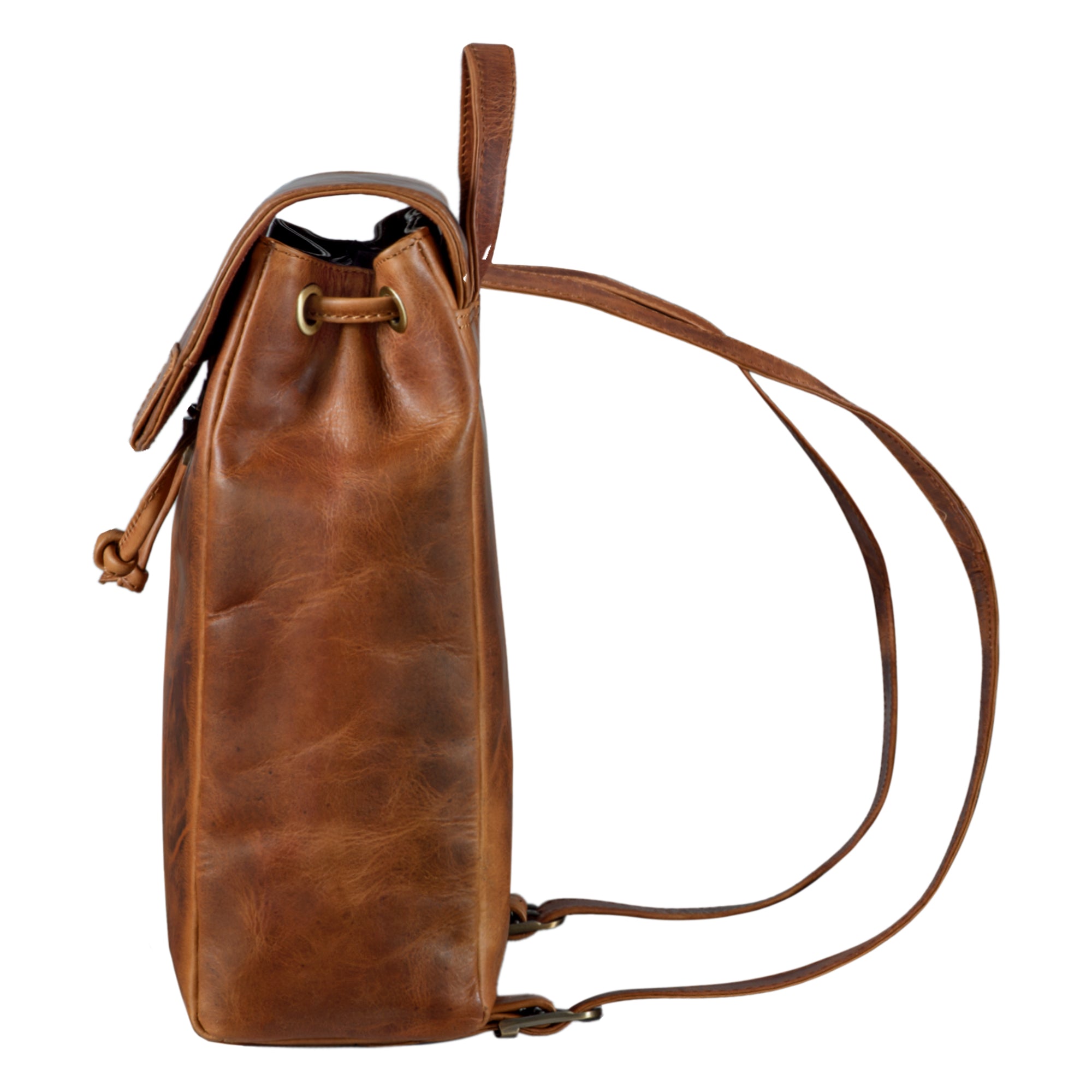 Braune Schultertasche Rucksack für Frauen