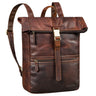 "Cairo" Vintage Kurierrucksack Rolltop Leder groß Herren