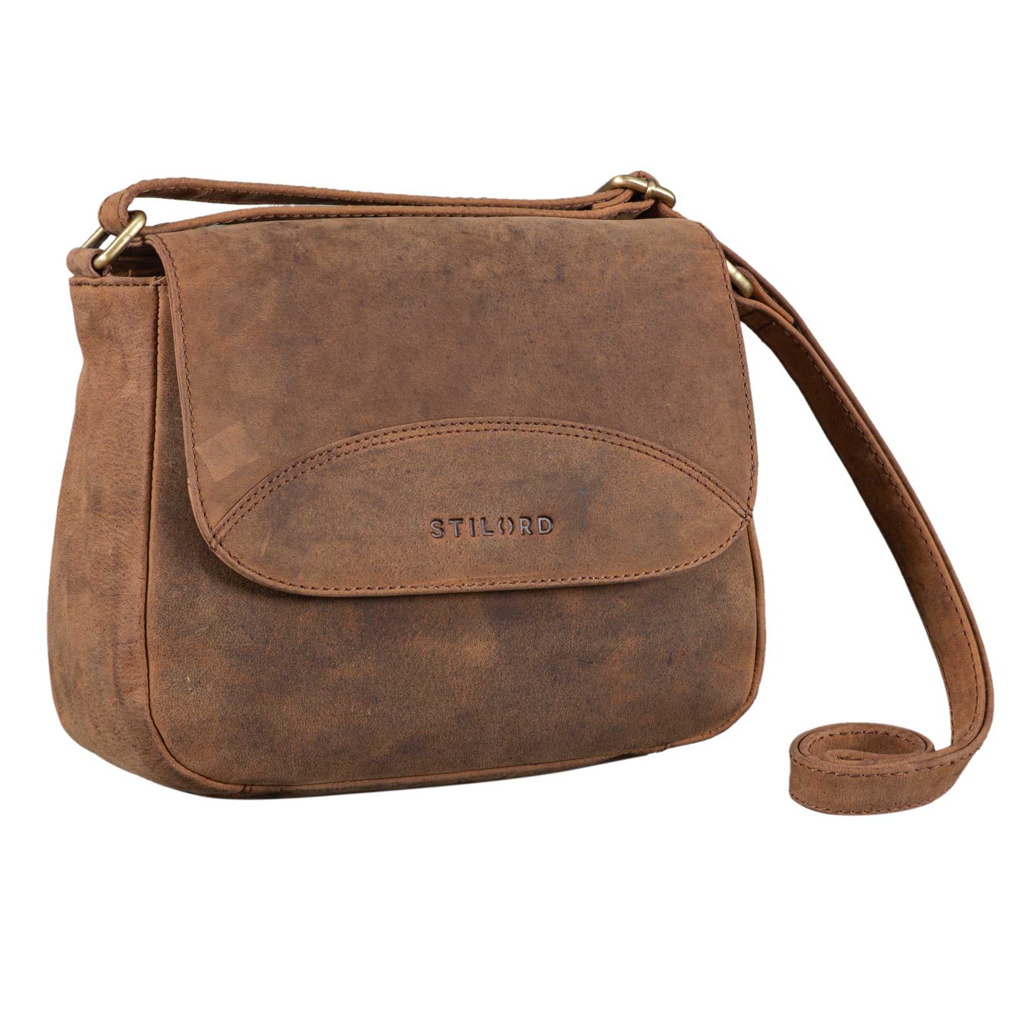 Leder Schultertasche Damen Vintage