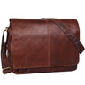"Alex" Vintage Ledertasche Männer Frauen Businesstasche zum Umhängen 15,6 Zoll