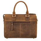 Damen Tote Bag Leder braun aus der Rückansicht