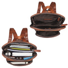 rucksack Herren retro vintage braun