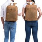 Großer Lederrucksack Vintage