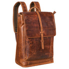 Rucksackhandtasche Leder braun