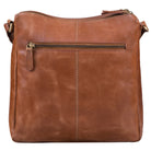 Retro Schultertasche Damen Leder braun