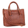 "Daniela" Modische Handtasche Leder Damen mit Flecht-Optik